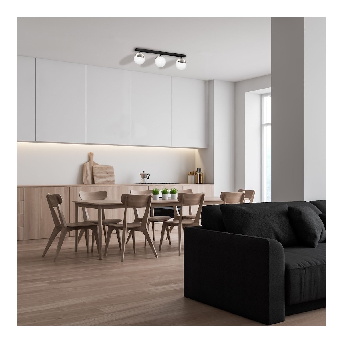 MiLagro SFERA BLACK CHROME stylowe lampy sufitowe
