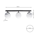 MiLagro Lampa sufitowa SFERA BLACK/CHROME 3xE14 MLP8873