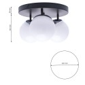 MiLagro Lampa sufitowa SFERA BLACK/CHROME 3xE14 MLP8874