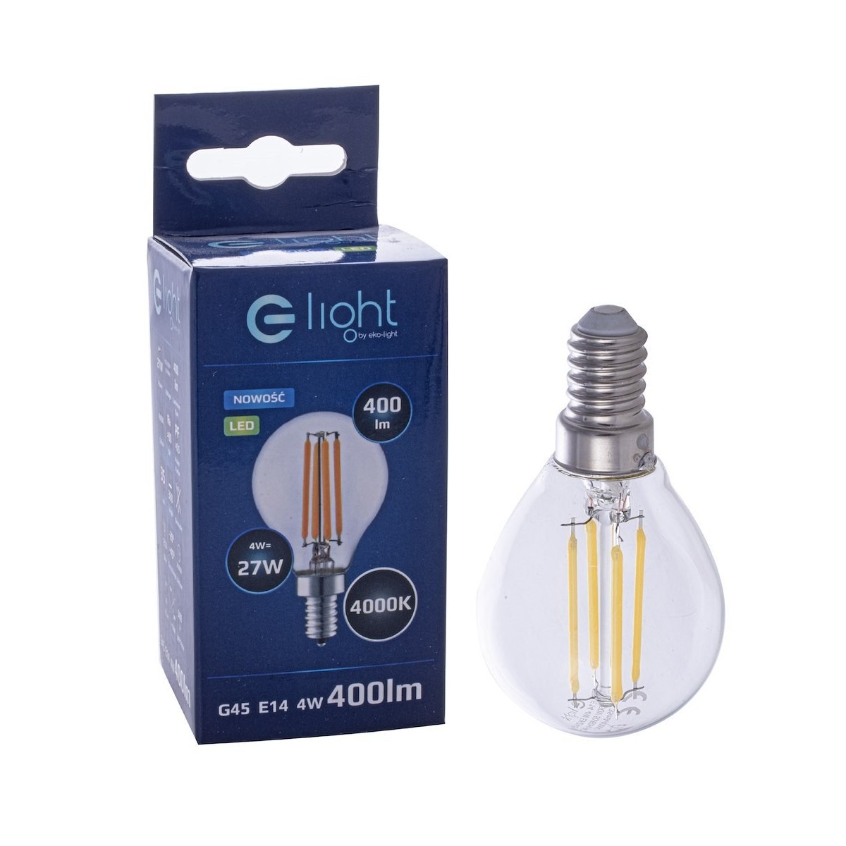 Żarówka Filamentowa LED E14 EKZF380 designerskie oświetlenie