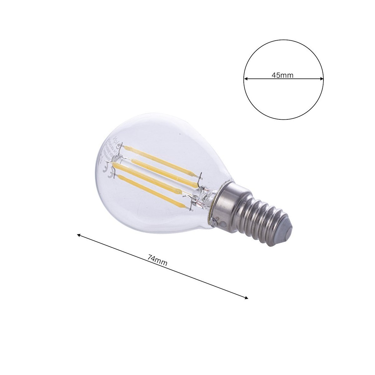 Żarówka Filamentowa LED E14 EKZF380 designerskie oświetlenie