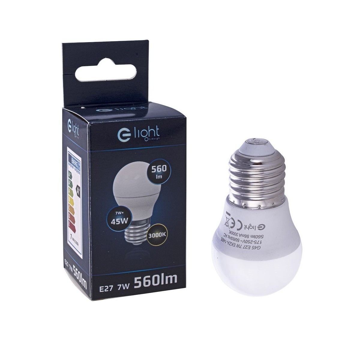 Żarówka LED E27 G45 7W Ciepła dekoracyjne oświetlenie