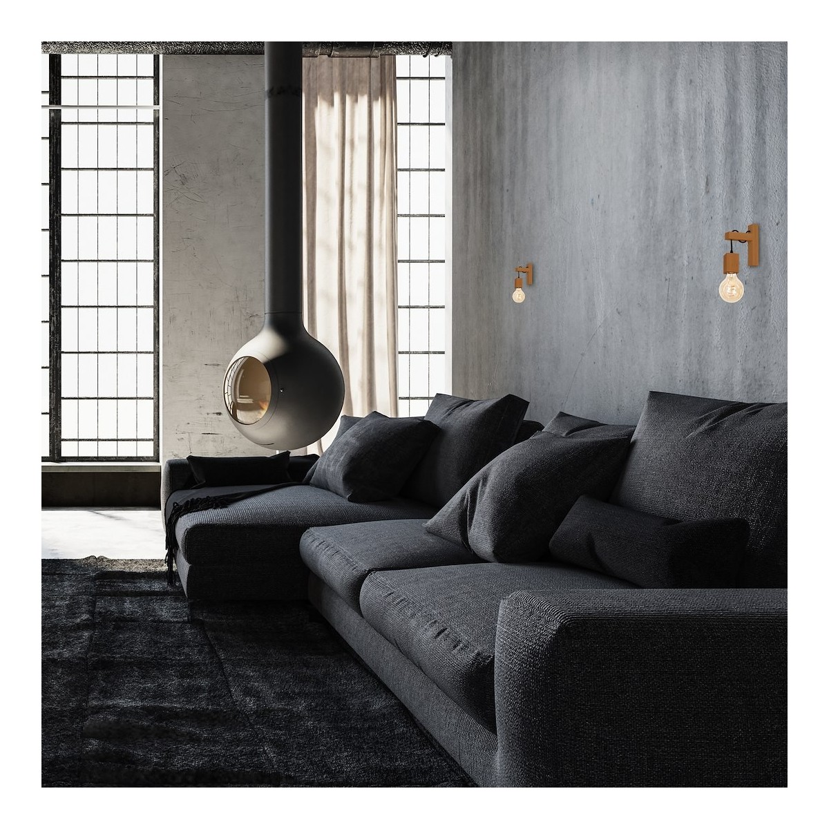 MiLagro Kinkiet JACK 1xE27 Dąb MLP4356