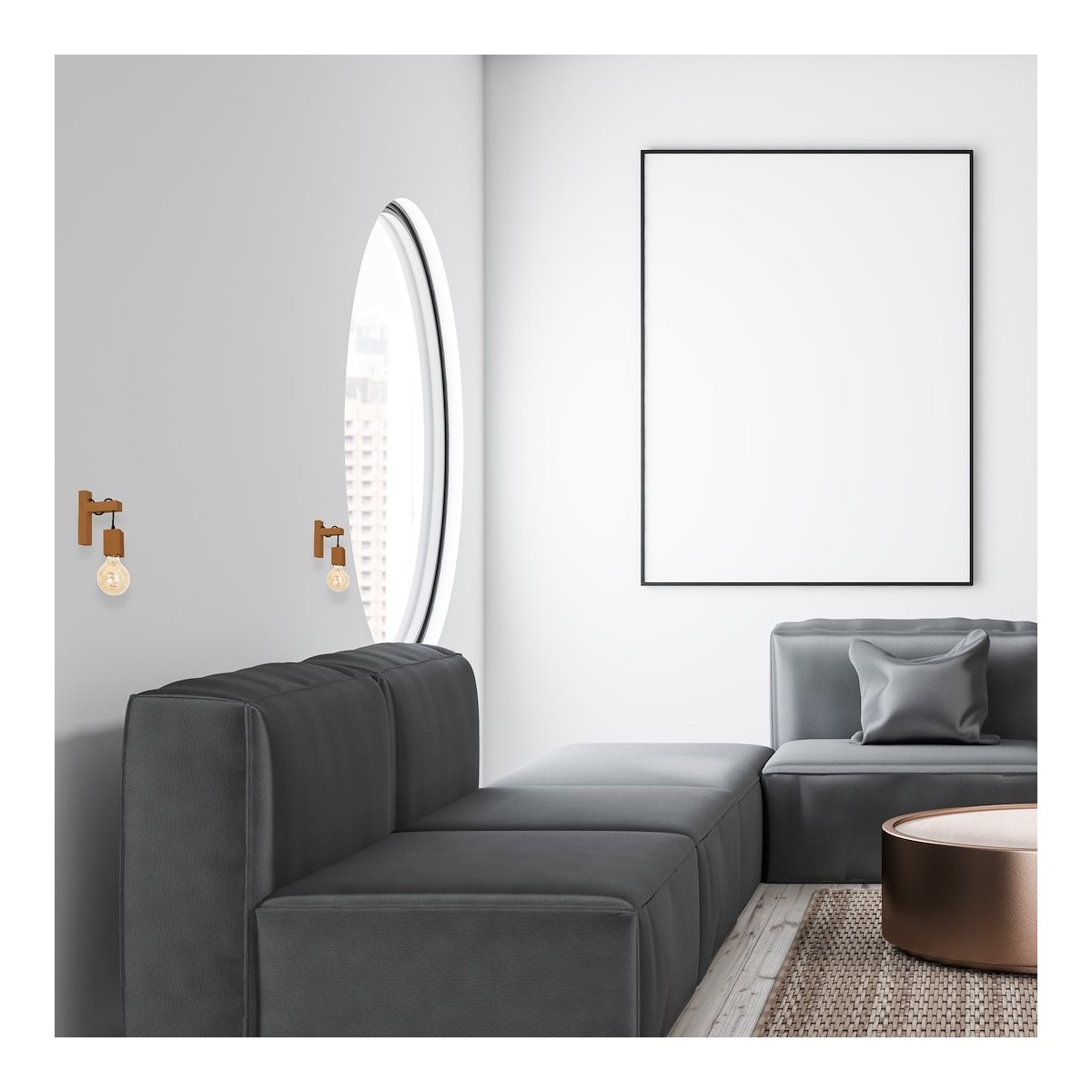 MiLagro Kinkiet JACK 1xE27 Dąb MLP4356