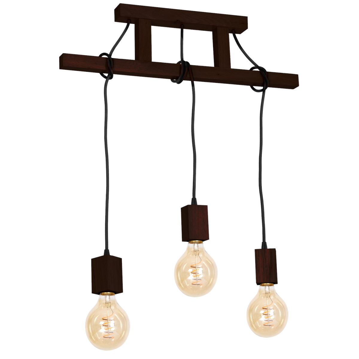 MiLagro Lampa Wisząca JACK 3xE27 Orzech MLP4360