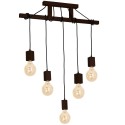 MiLagro Lampa Wisząca JACK 5xE27 Orzech MLP4361