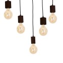 MiLagro Lampa Wisząca JACK 5xE27 Orzech MLP4361