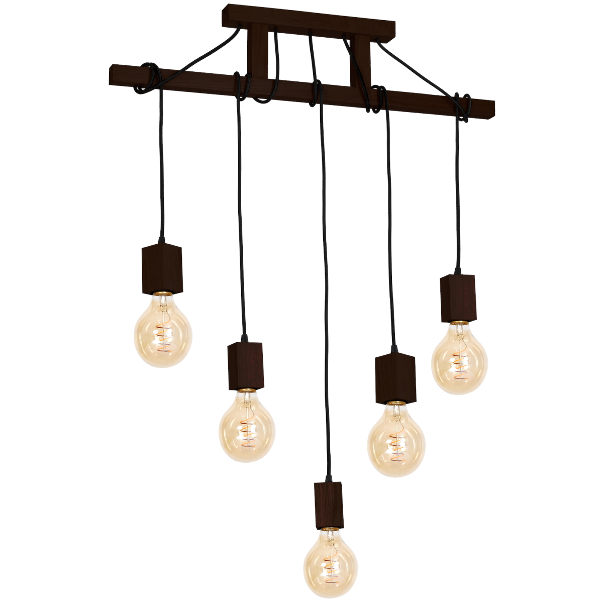 MiLagro Lampa Wisząca JACK 5xE27 Orzech MLP4361
