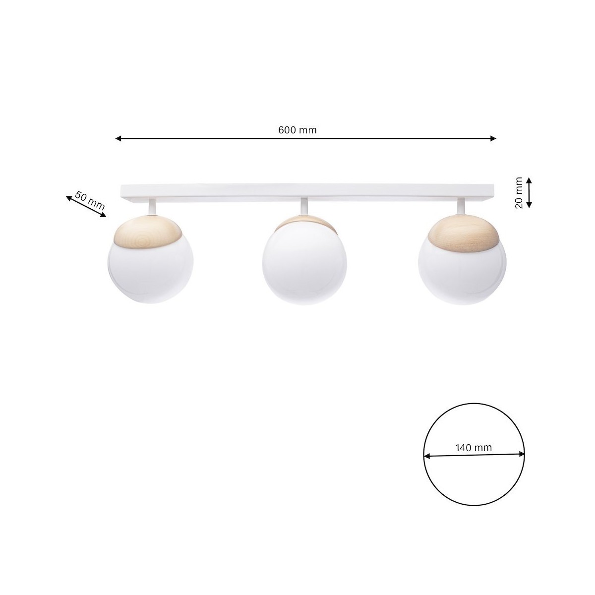 Lampa SFERA WOOD MLP5427 nietuzinkowe oświetlenie
