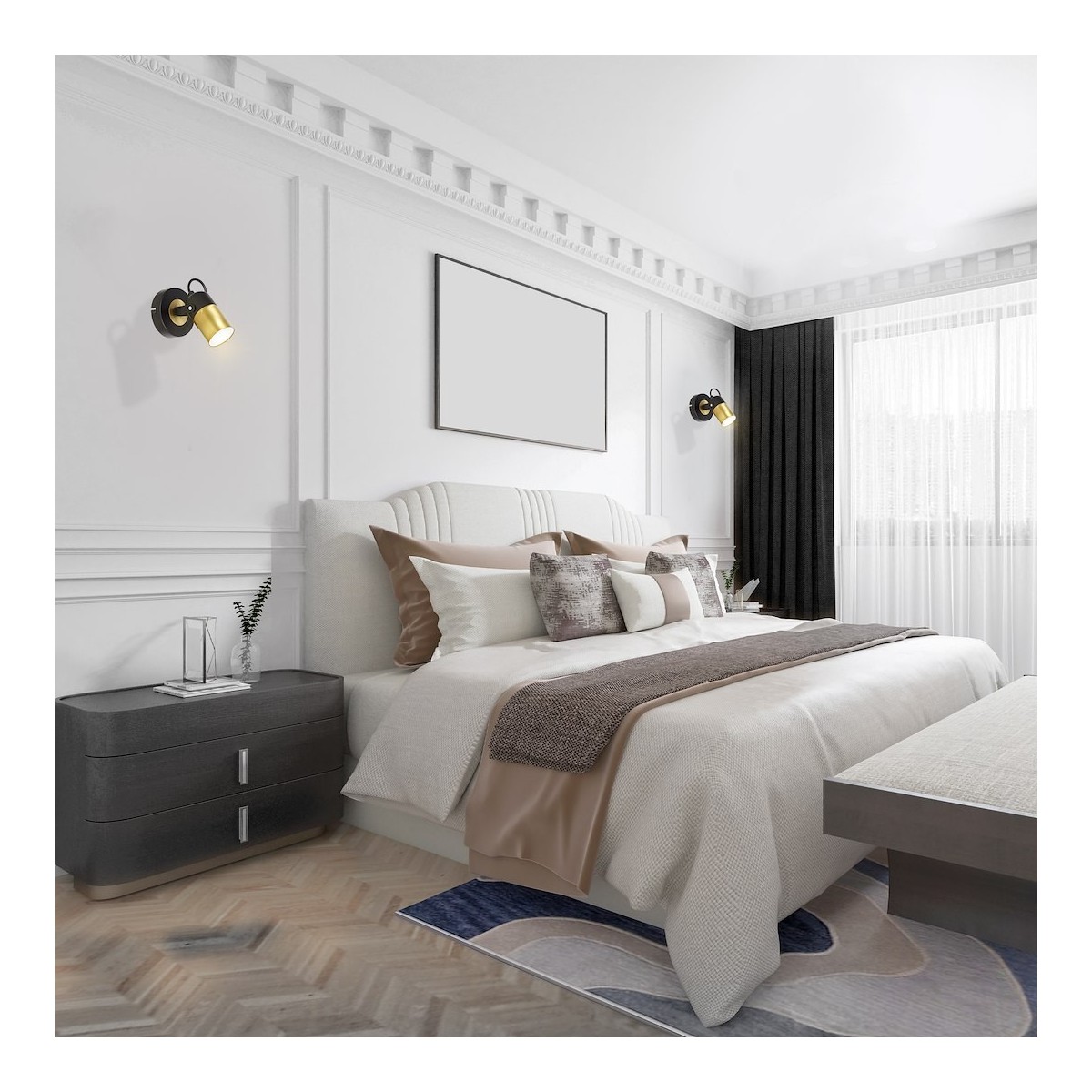 MiLagro Kinkiet WILSON BLACK 1xGU10 MLP4850