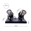 MiLagro Lampa sufitowa WILSON BLACK 4xGU10 MLP4853