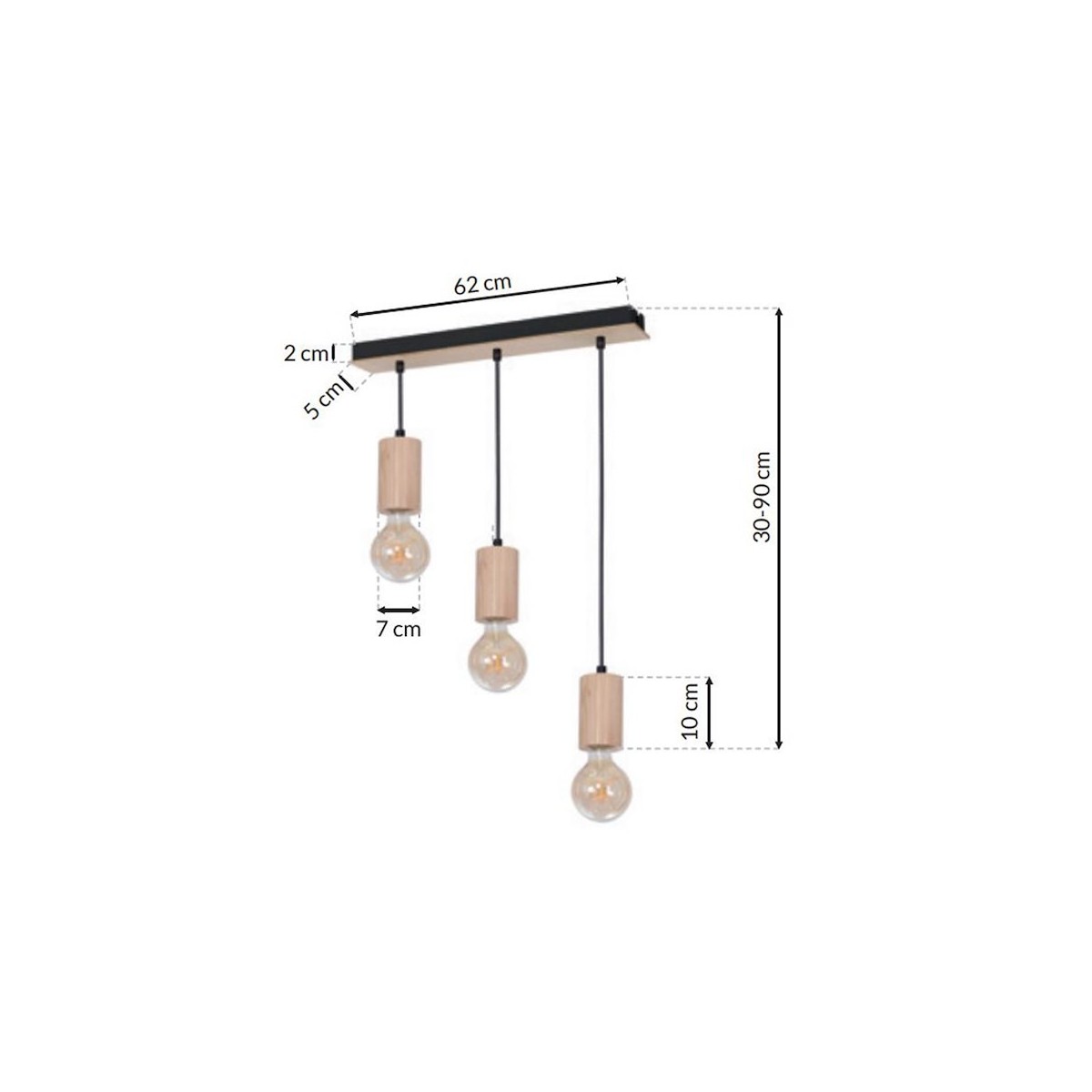 MiLagro Lampa wisząca LINES 3xE27 MLP8826