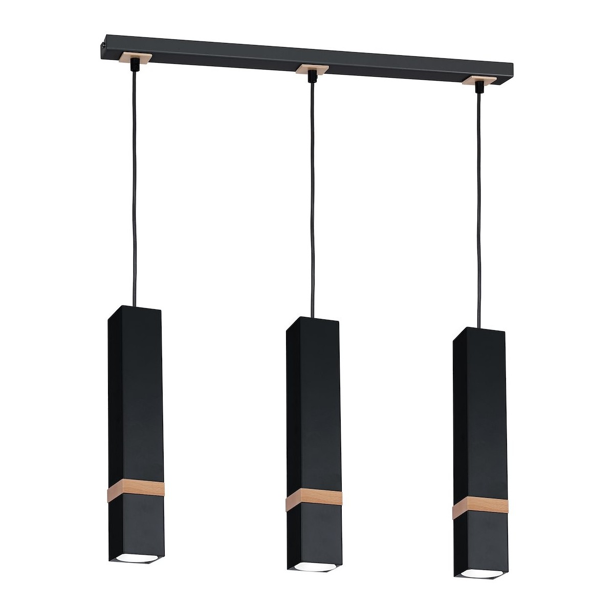 MiLagro Lampa wisząca VIDAR BLACK 3xGU10 MLP5404