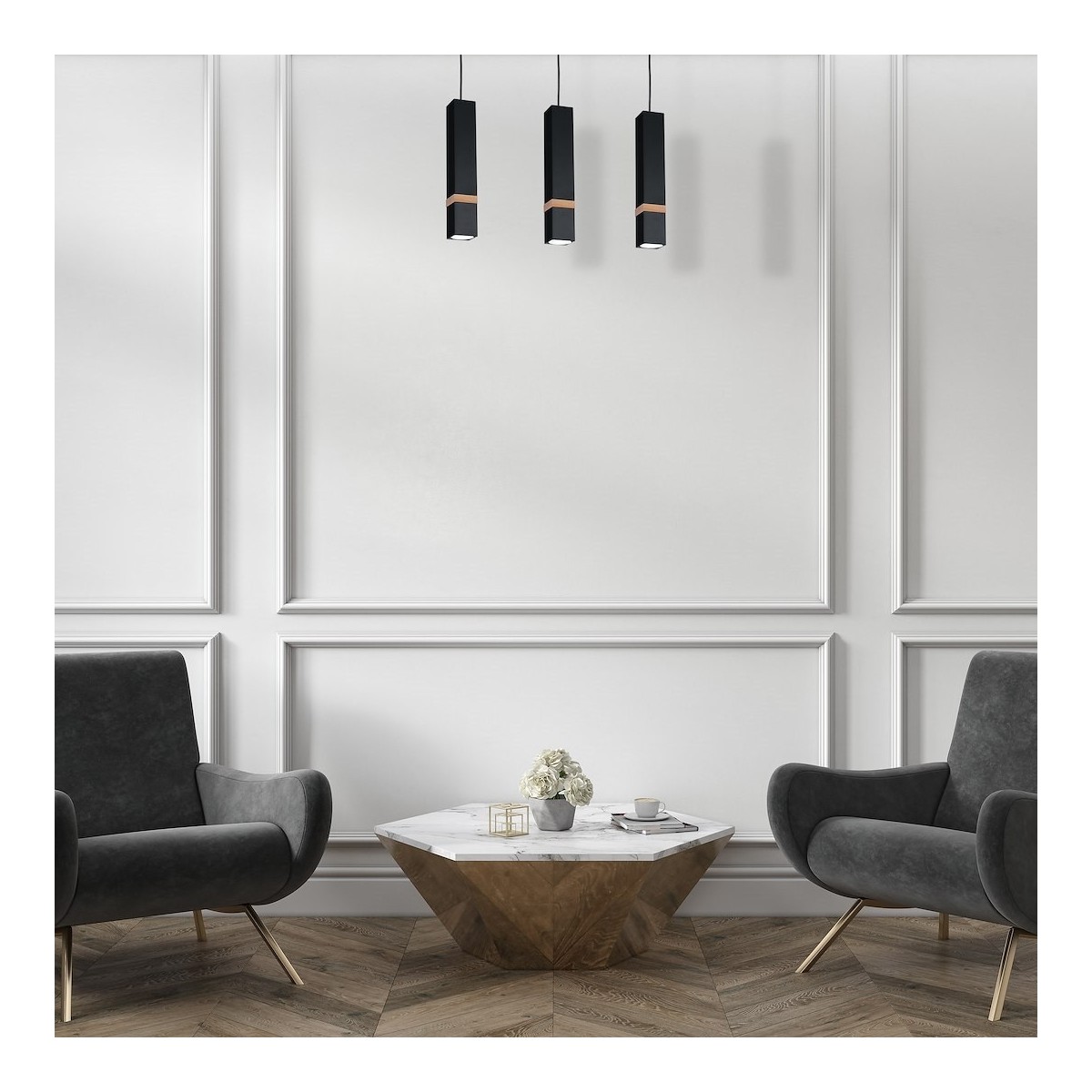 MiLagro MLP5404 lampa loft VIDAR BLACK unikalne oświetlenie