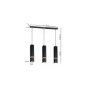MiLagro Lampa wisząca VIDAR BLACK 3xGU10 MLP5404