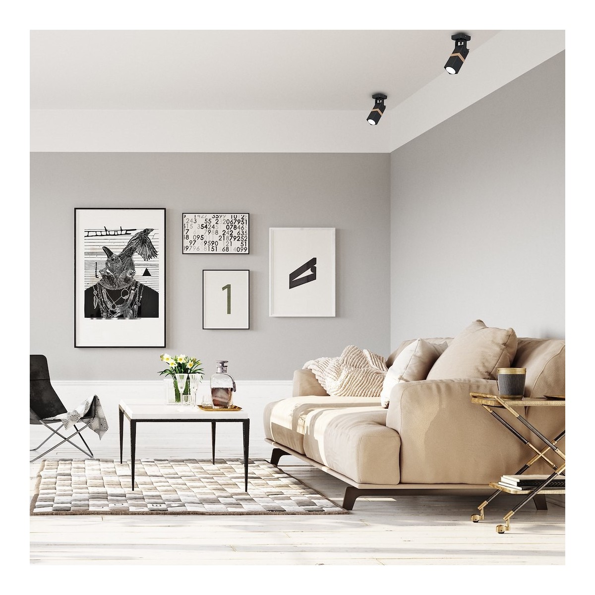 MiLagro Kinkiet VIDAR BLACK 1xGU10 MLP5400