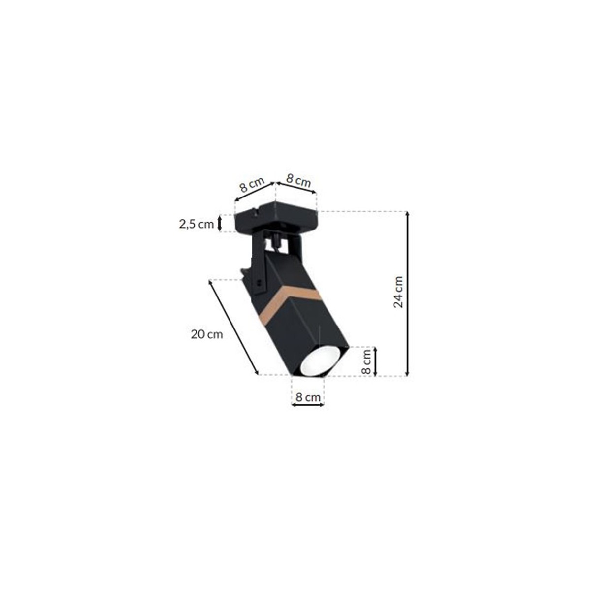 MiLagro MLP5400 kinkiet loft VIDAR BLACK stylowe lampy sufitowe