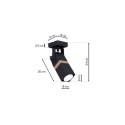 MiLagro MLP5400 kinkiet loft VIDAR BLACK stylowe lampy sufitowe