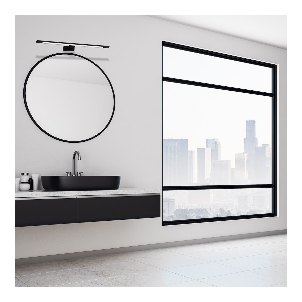 MiLagro Kinkiet SHINE BLACK 60cm 12W LED ML5570