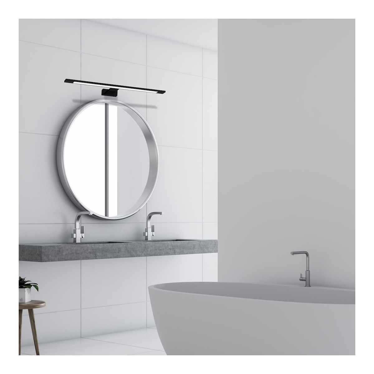 MiLagro Kinkiet SHINE BLACK 60cm 12W LED ML5570