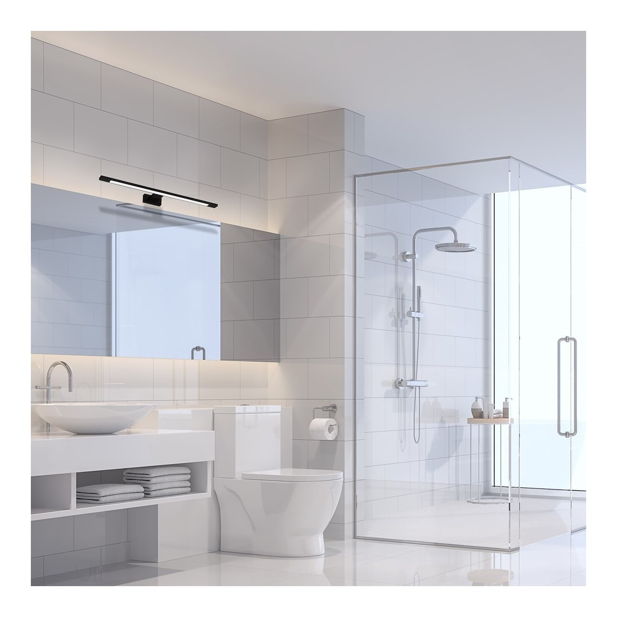 MiLagro Kinkiet SHINE BLACK 60cm 12W LED ML5570