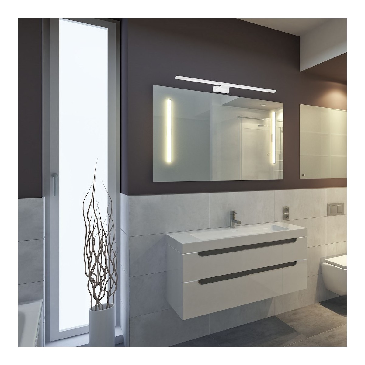 MiLagro Kinkiet Shine 60cm 12W LED Biały ML5571