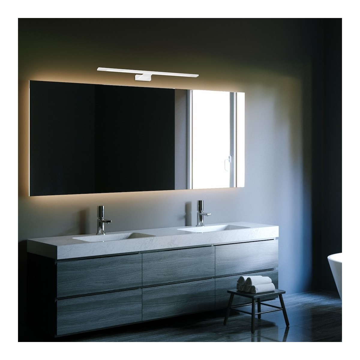 MiLagro Kinkiet Shine 60cm 12W LED Biały ML5571