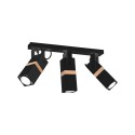 MiLagro Lampa sufitowa VIDAR BLACK 3xGU10 MLP5402