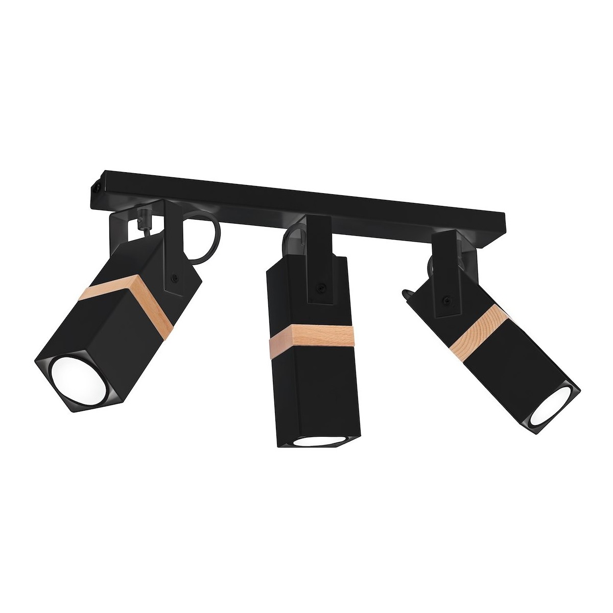 MiLagro Lampa sufitowa VIDAR BLACK 3xGU10 MLP5402