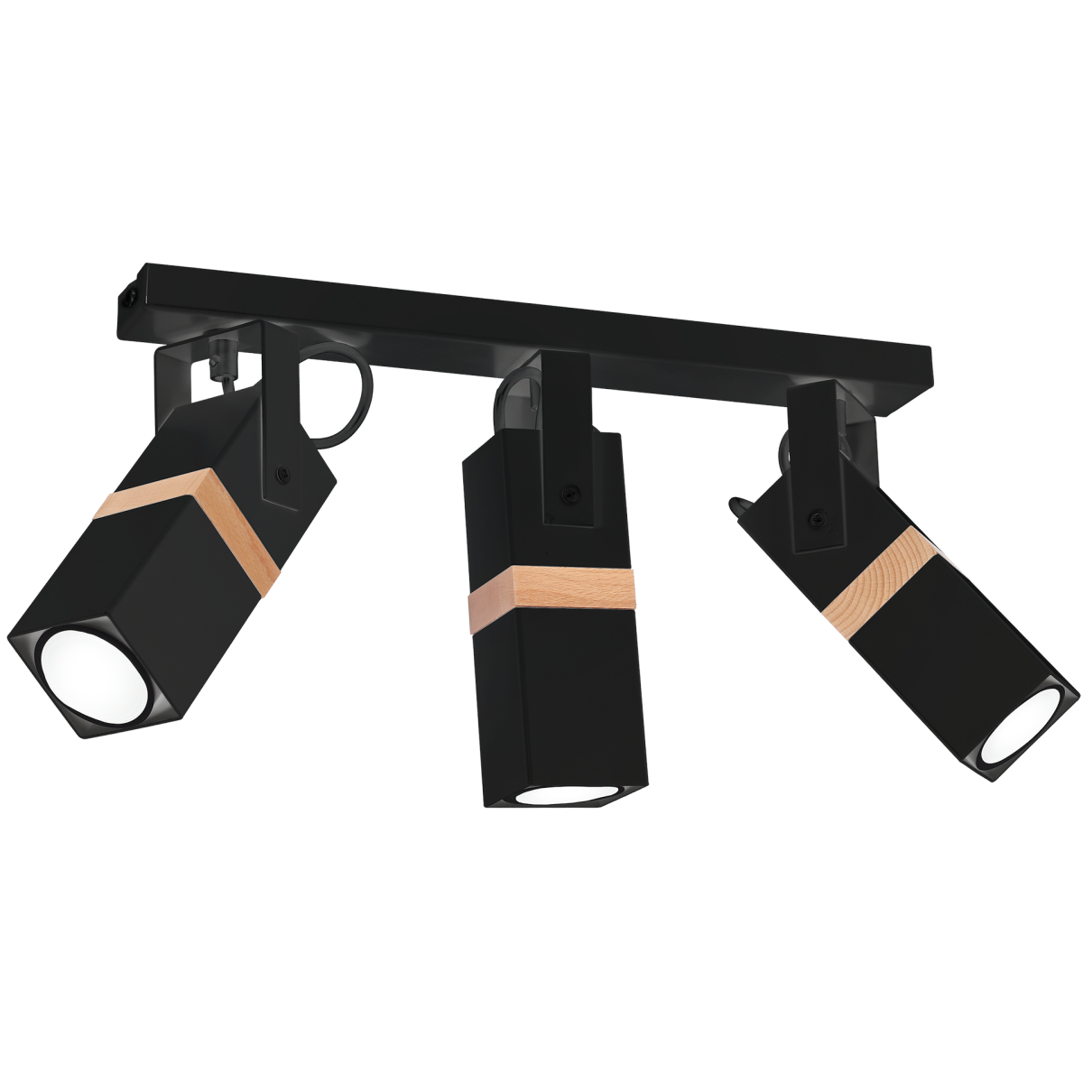 MiLagro Lampa sufitowa VIDAR BLACK 3xGU10 MLP5402