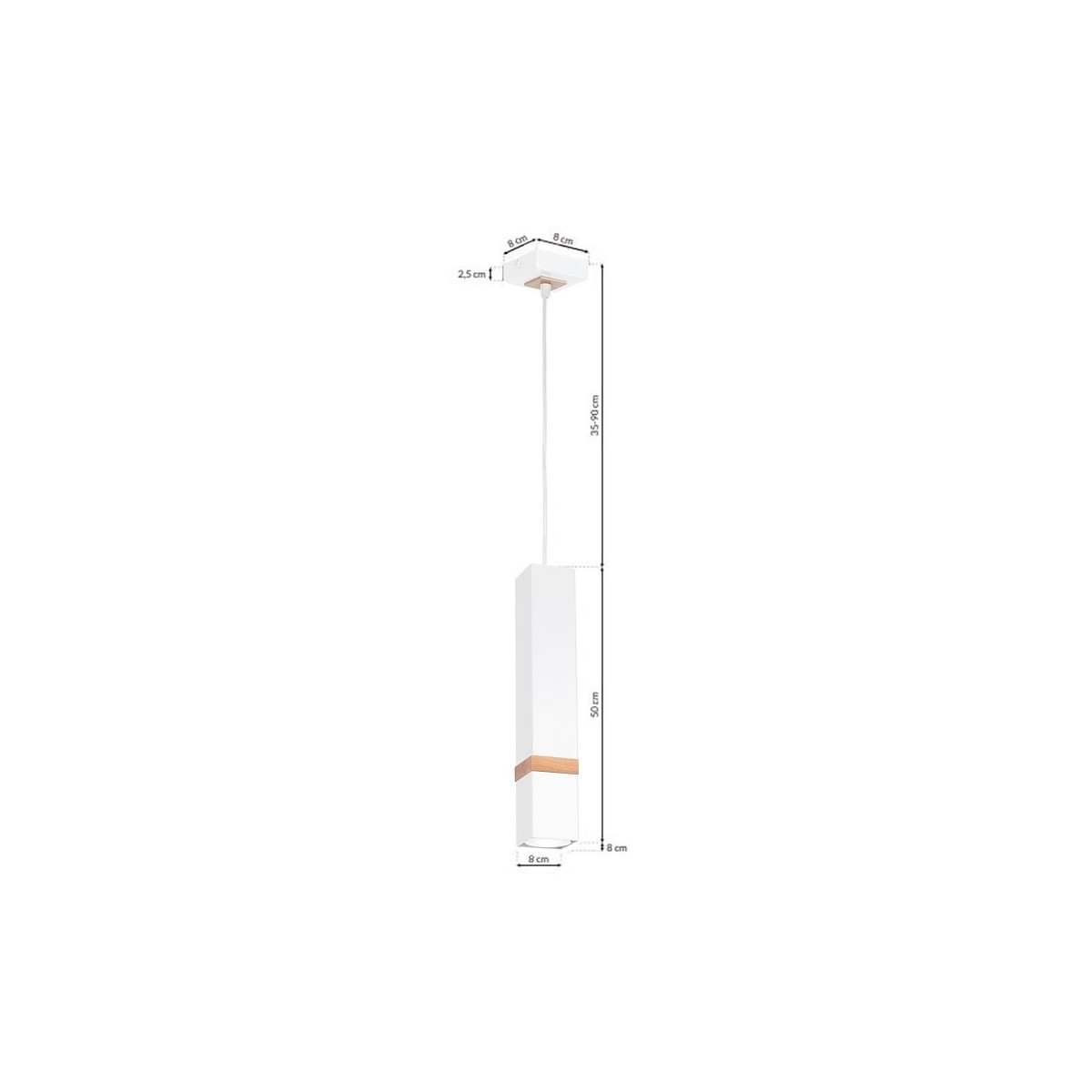 MiLagro Lampa wisząca Vidar Biały 1xGU10 MLP5408