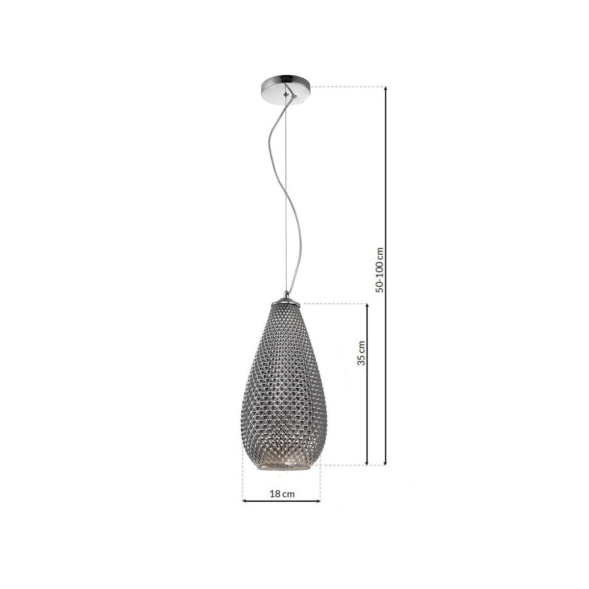 MiLagro Lampa wisząca PETRA 1xE27 ML5480