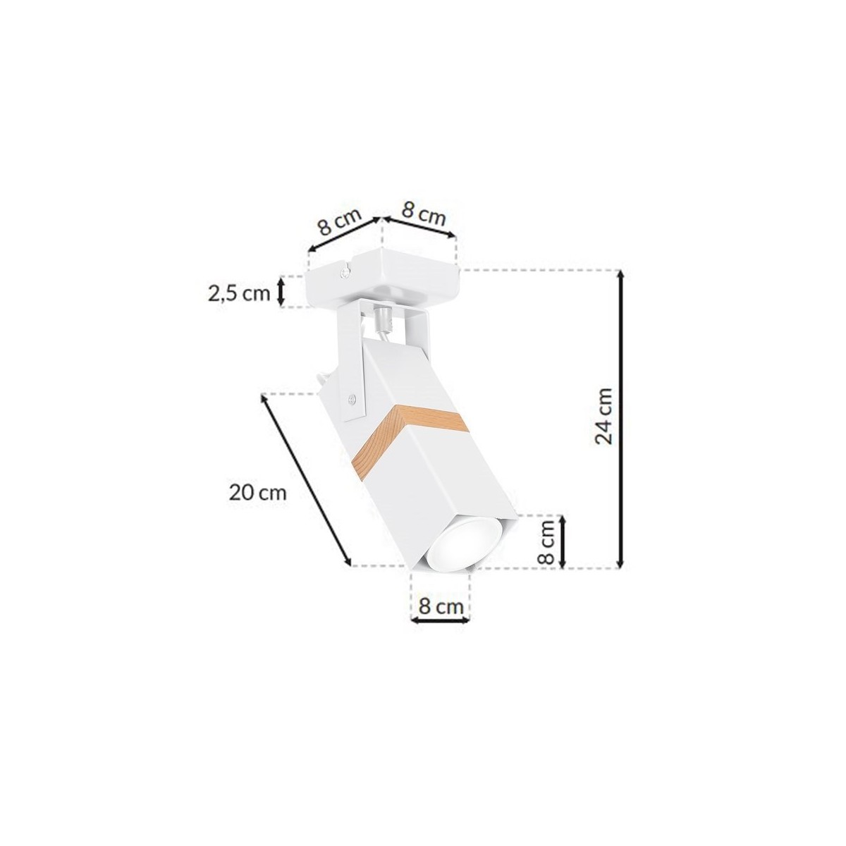 MiLagro Kinkiet Vidar 1xGU10 Biały MLP5405