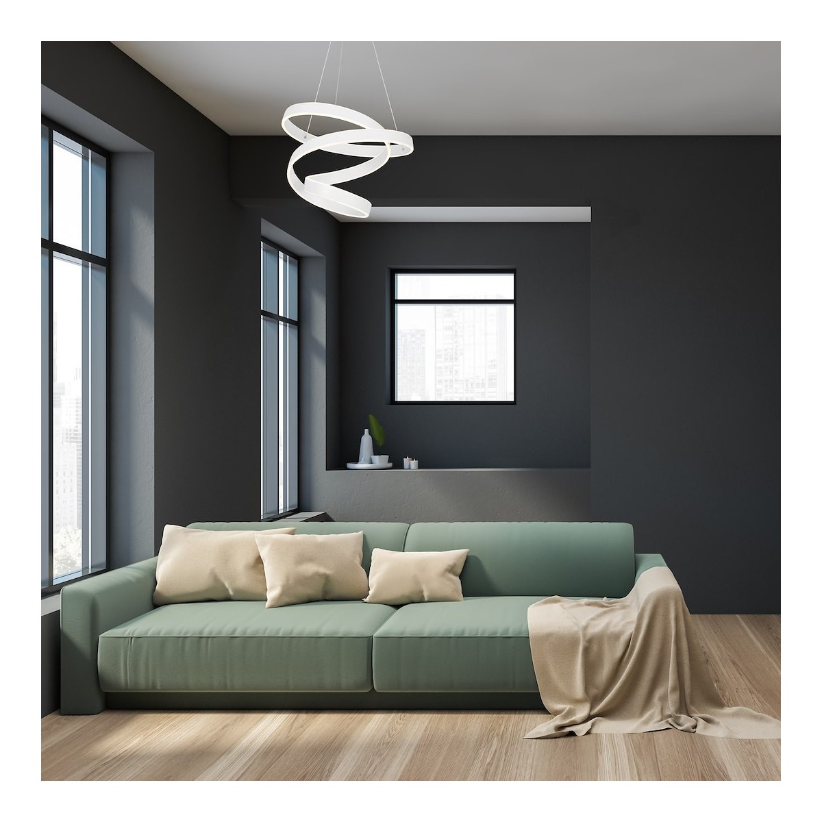 MiLagro ML5492 lampa LED ANDROMEDA biała wyjątkowe oświetlenie