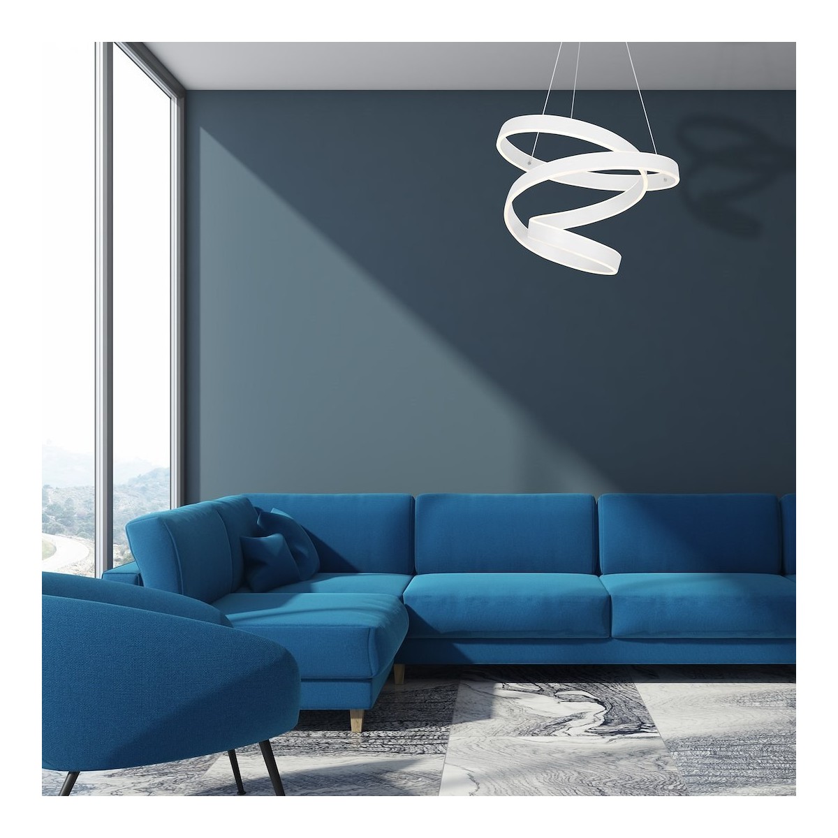 MiLagro ML5492 lampa LED ANDROMEDA biała wyjątkowe oświetlenie