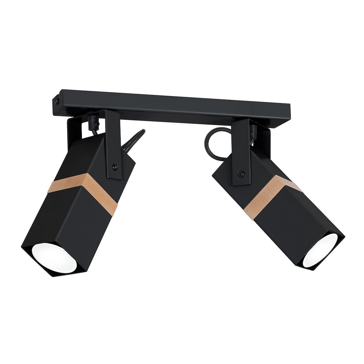 MiLagro Lampa sufitowa VIDAR BLACK 2xGU10 MLP5401