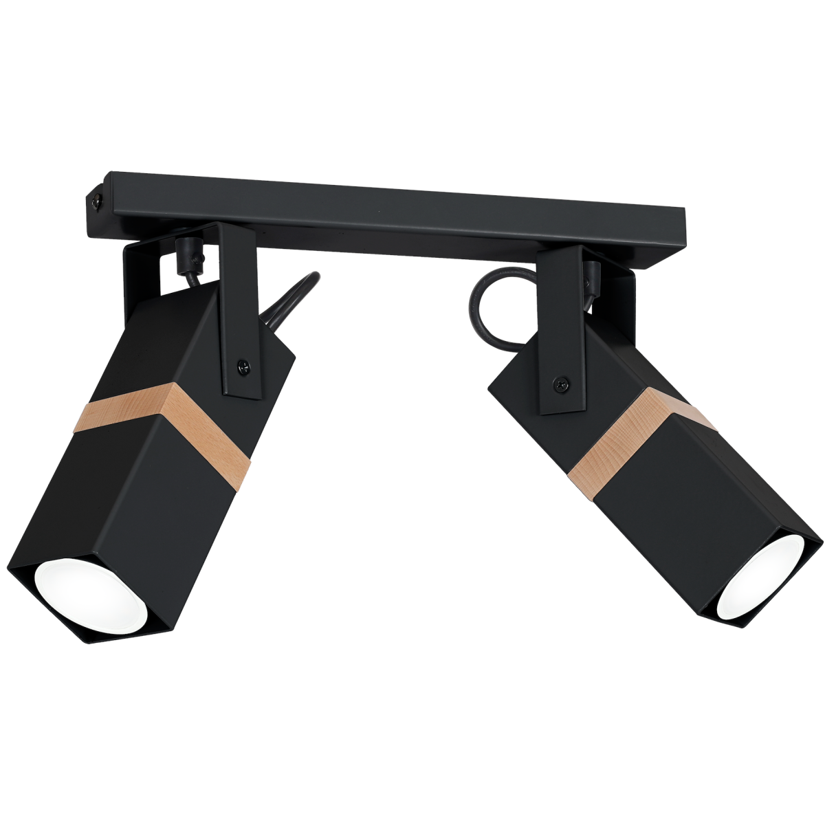 MiLagro Lampa sufitowa VIDAR BLACK 2xGU10 MLP5401
