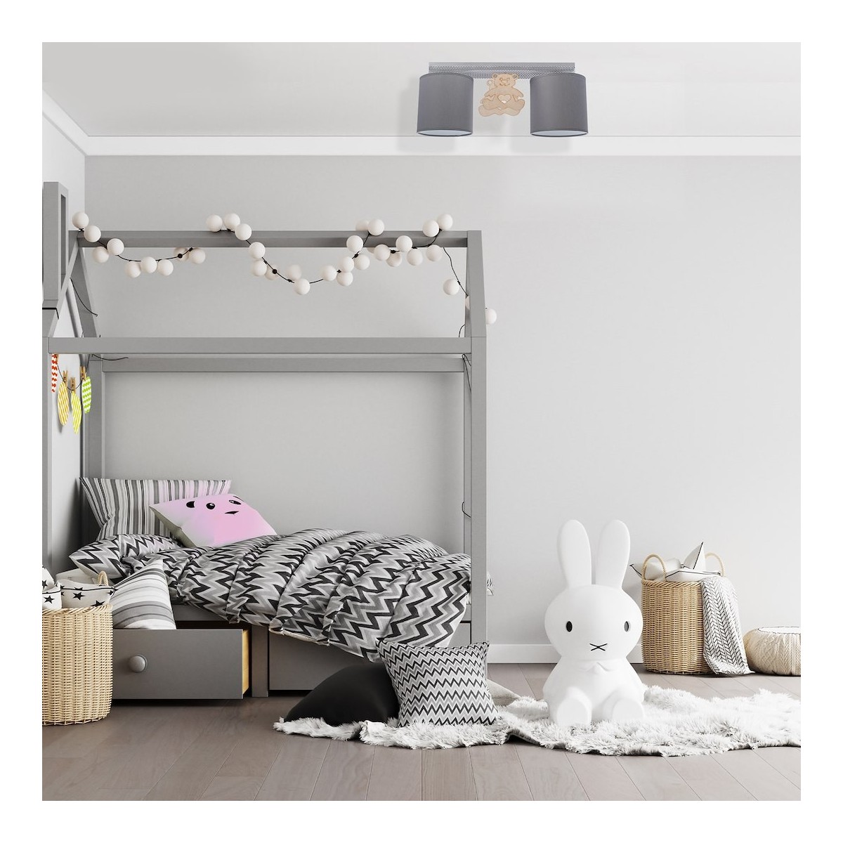 MiLagro MLP4964 lampa dziecięca MIŚ 2xE27 światło podkreślające chara