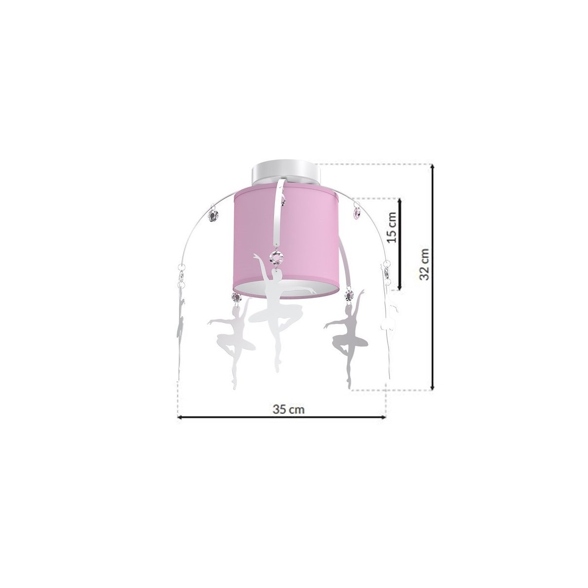 MiLagro Lampa sufitowa BALETNICA PINK 1xE27 MLP4972