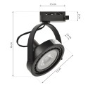 MiLagro ML5702 oprawa track light czarna unikalne oświetlenie