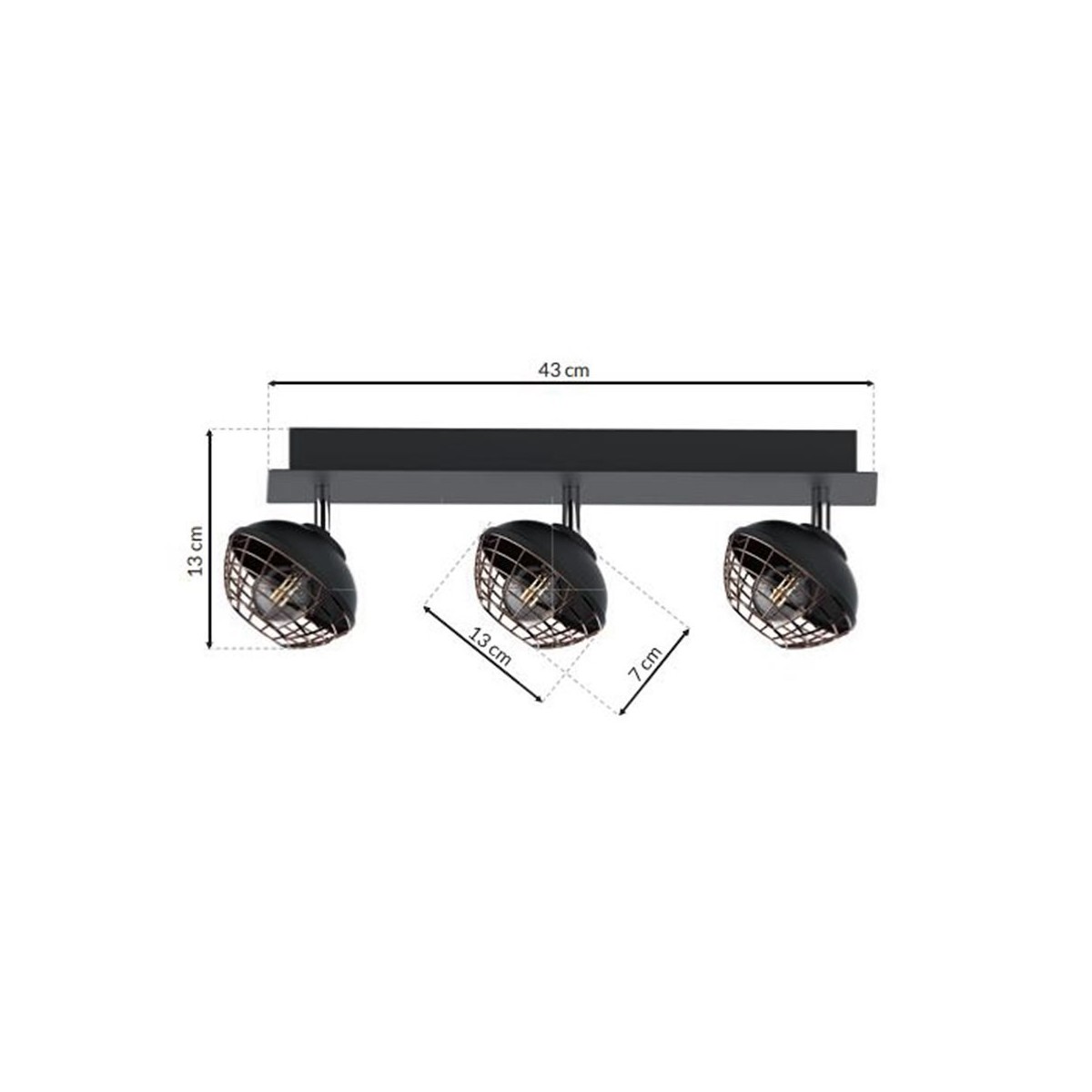 MiLagro ML4611 lampa sufitowa LOGAN światło podkreślające charakter w