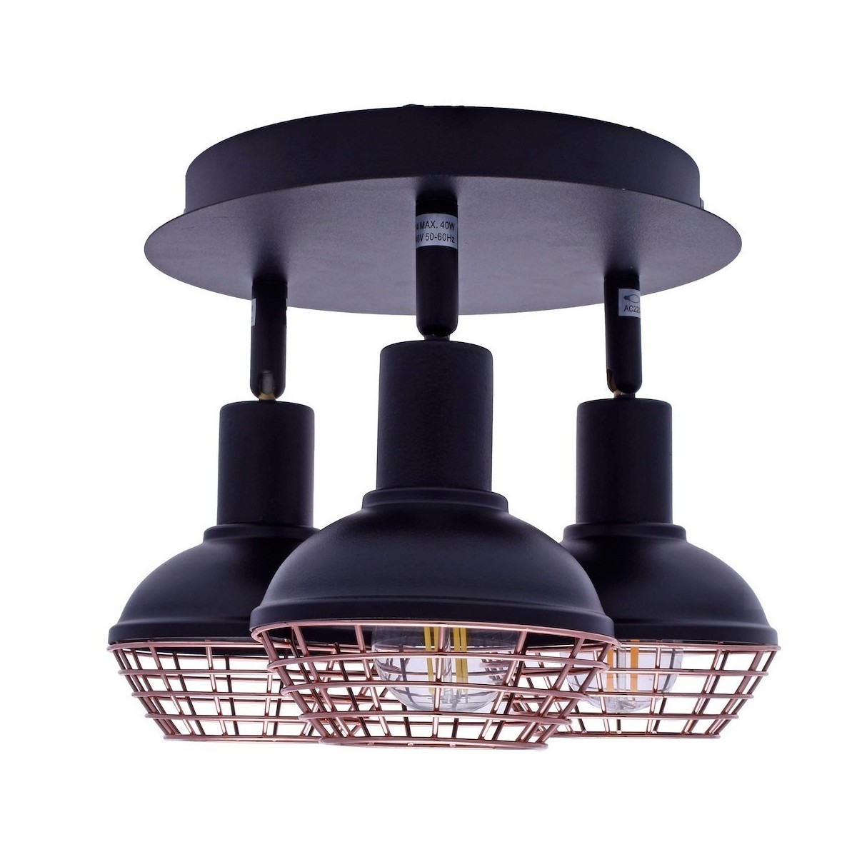 MiLagro ML4612 lampa loftowa 3xE14 nowoczesne lampy do wnętrz