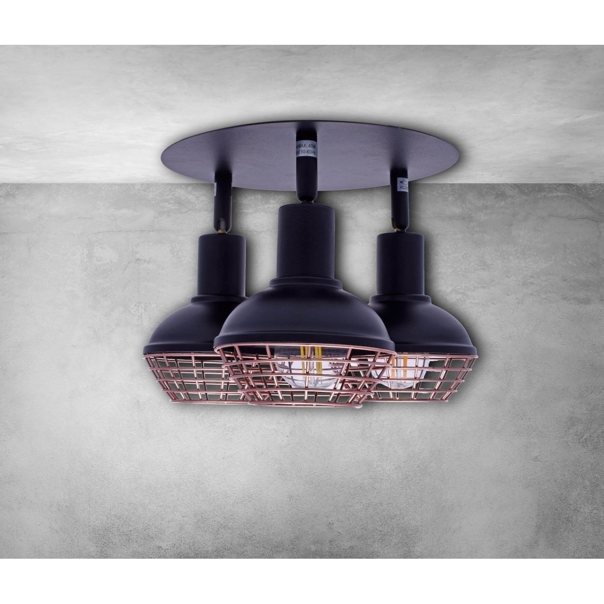 MiLagro ML4612 lampa loftowa 3xE14 nowoczesne lampy do wnętrz