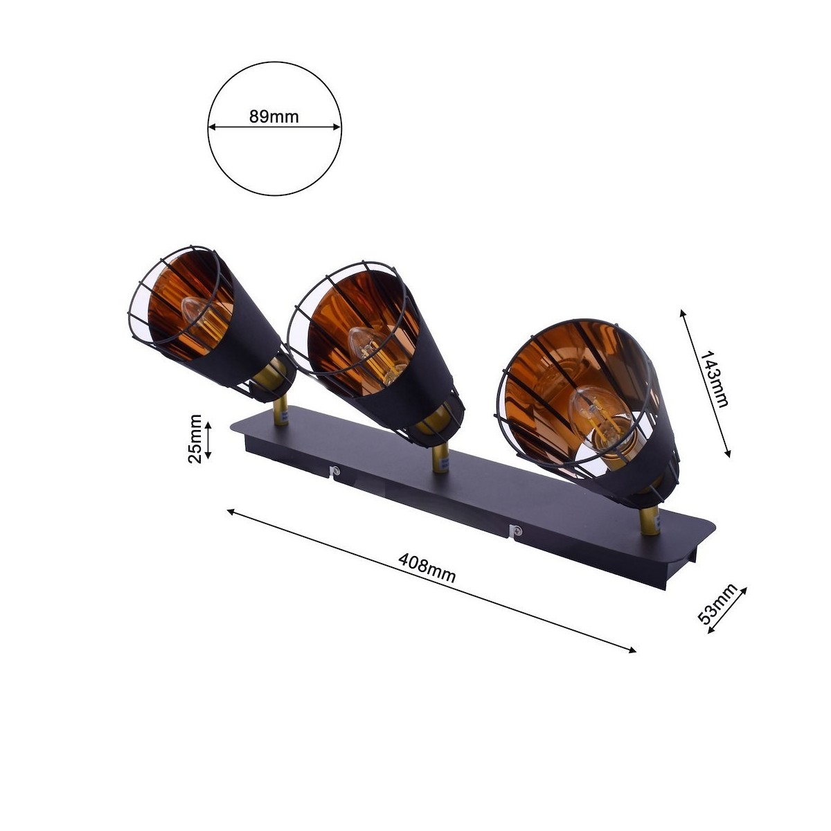 MiLagro ML5567 lampa sufitowa loft eleganckie oświetlenie
