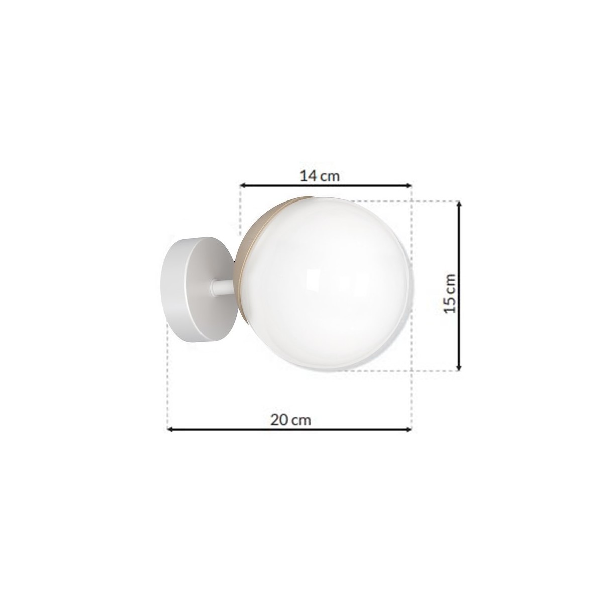 MiLagro Kinkiet SFERA WOOD 1xE14 MLP5423