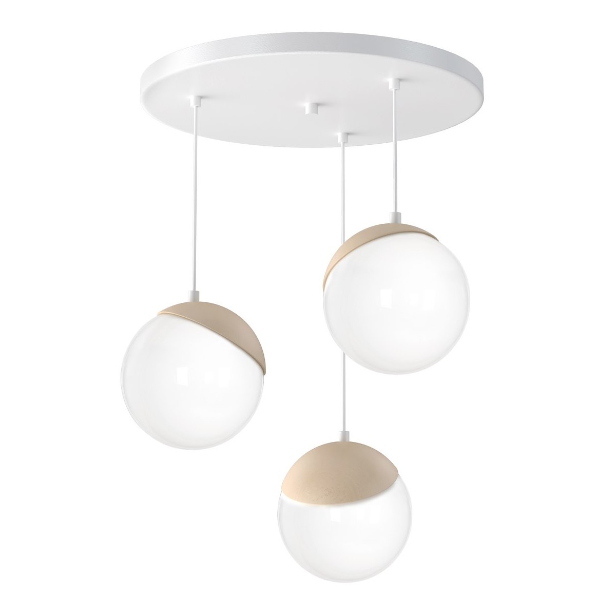 MiLagro Lampa wisząca SFERA WOOD 3xE14 MLP5425
