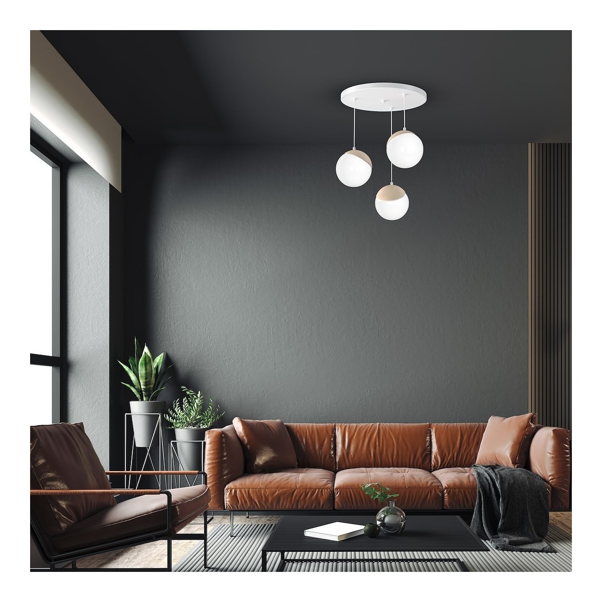MiLagro Lampa wisząca SFERA WOOD 3xE14 MLP5425