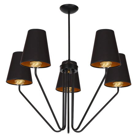 MiLagro Żyrandol VICTORIA BLACK 5xE27 MLP4913