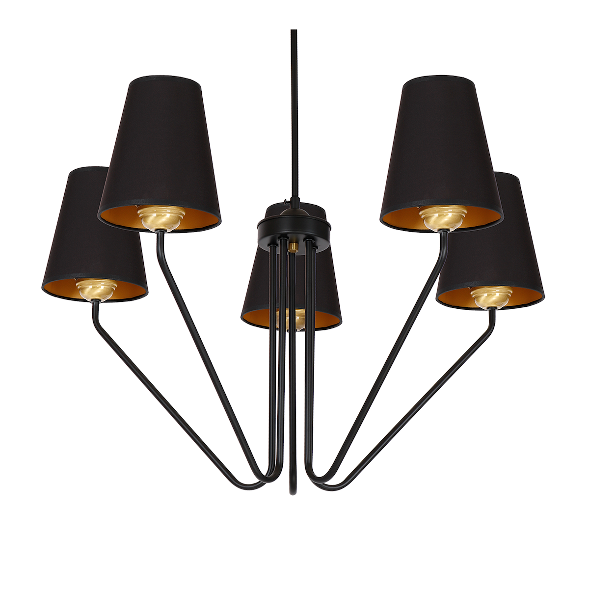 MiLagro Żyrandol VICTORIA BLACK 5xE27 MLP4913