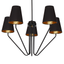 MiLagro Żyrandol VICTORIA BLACK 5xE27 MLP4913